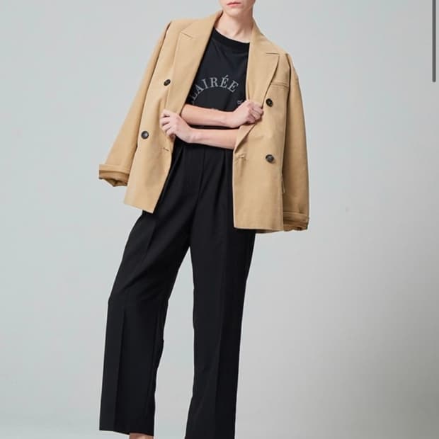 한섬 시스템 2021 캐시미어 블렌딩 울자켓  S 사이즈