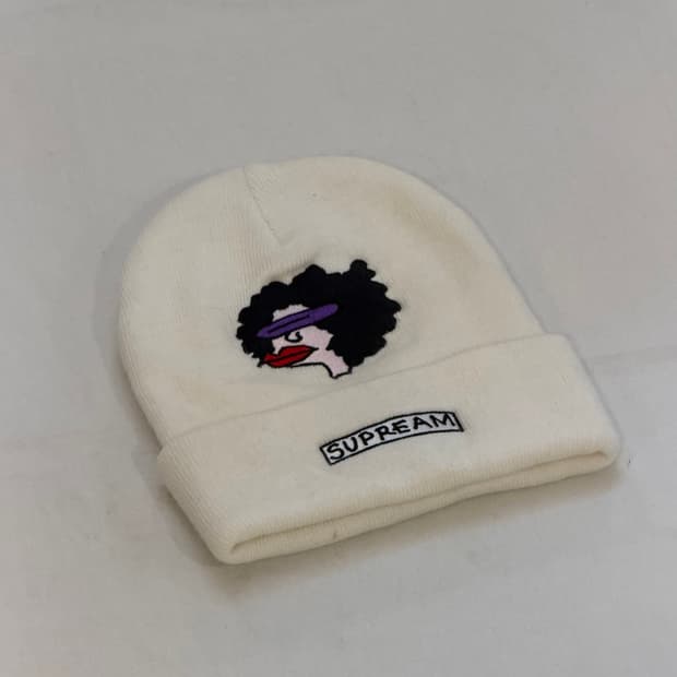 17FW 슈프림 X 곤즈 램 비니 화이트