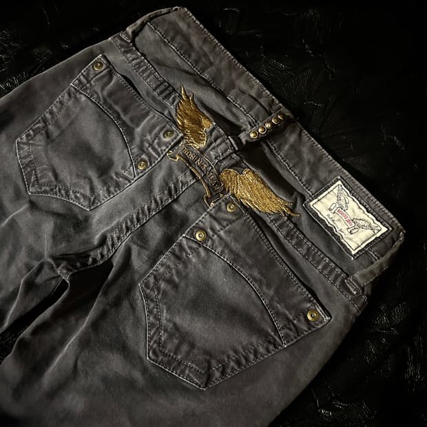 [Robins Jeans] 로빈스진 y2k 로우라이즈 세미부츠컷 팬츠