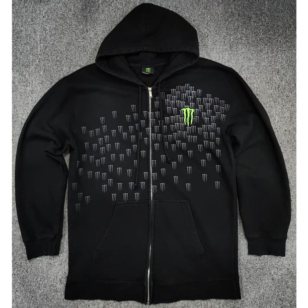 몬스터 에너지 빈티지 Y2K 후드집업 L