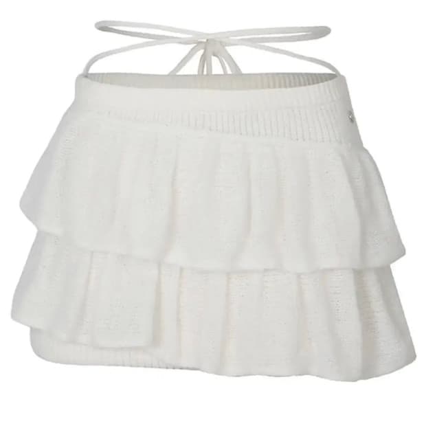 안젤라 니트 스커트 화이트 angela knit skirt