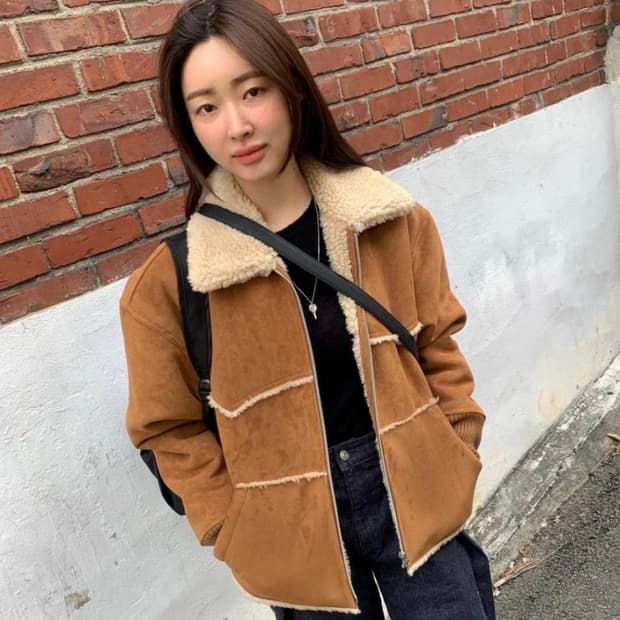 [L] 노앙 스웨이드 집업 자켓 무스탕