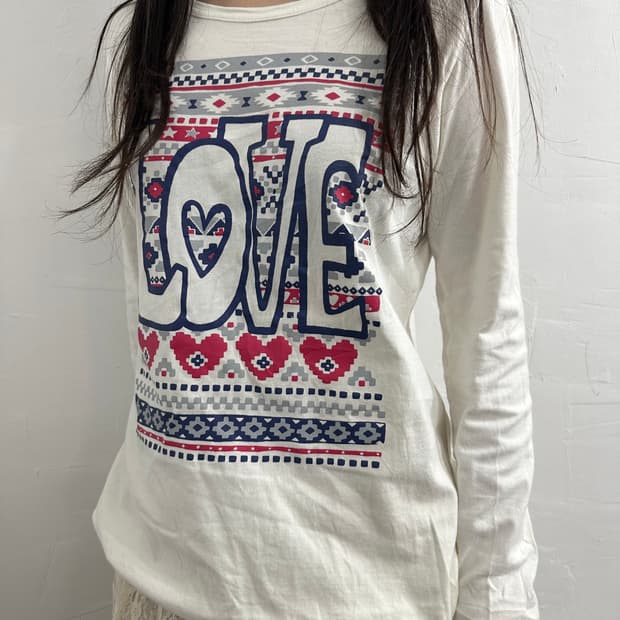 love hippie printing longsleeve
