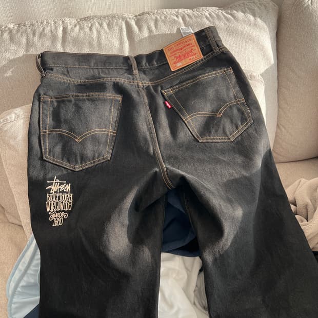 스투시x리바이스 데님 바지 (33x32 스투시)