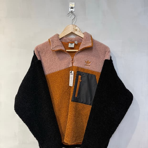 아디다스 오렌지 플리스 집업