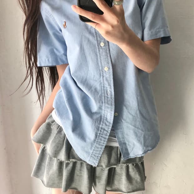 Polo 폴로 랄프로렌 스카이블루컬러 신형 반팔 셔츠
