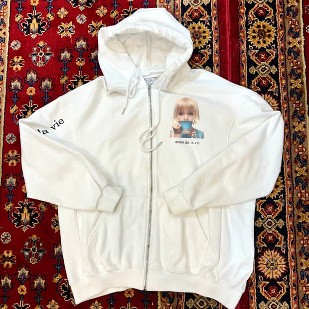 아크메드라비 그래픽 후드집업 화이트