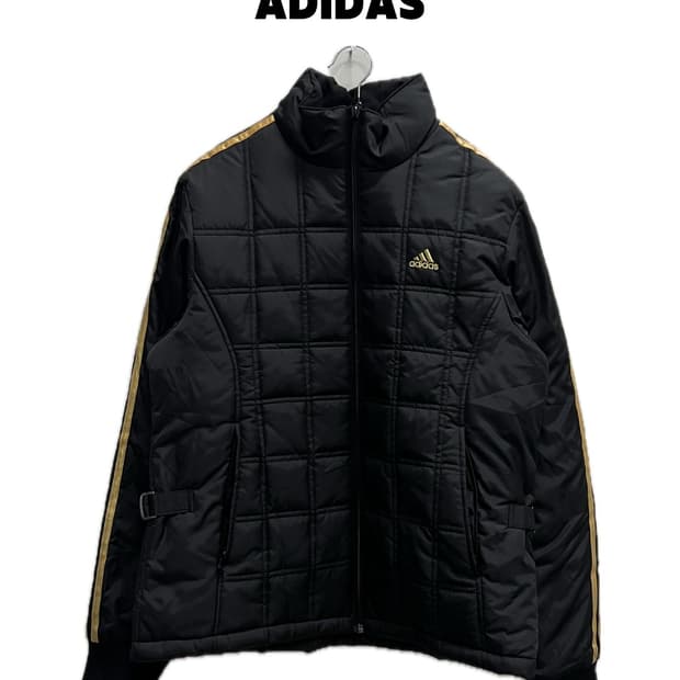 아디다스 올드스쿨 퀄팅 패딩 자켓 블랙/골드
