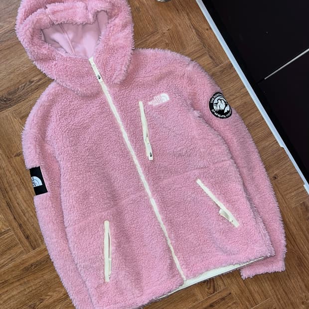 노스페이스 핑크 리모 플리스 자켓