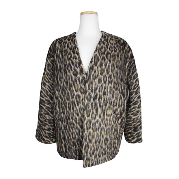 이자벨마랑 레오파드 패턴 울앙고라 혼방 자켓 66