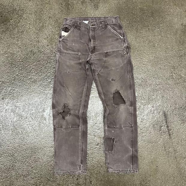 Carhartt 데미지 더블니 워크 팬츠 (33“)