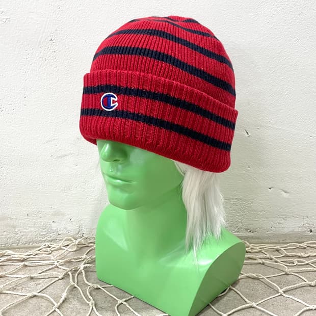 Red & Black Champion Big Beanie 