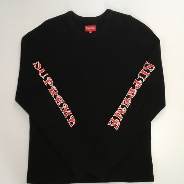 Supreme 와플 롱슬리브