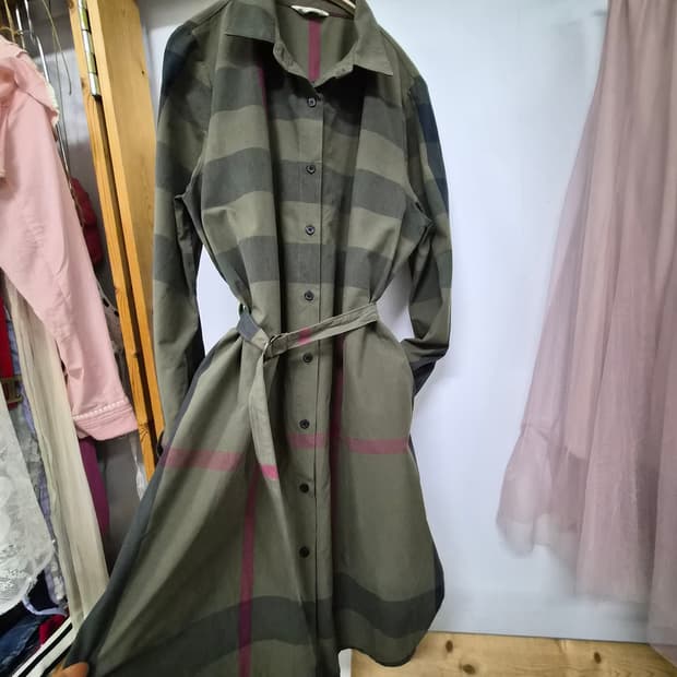 체크 셔츠 원피스