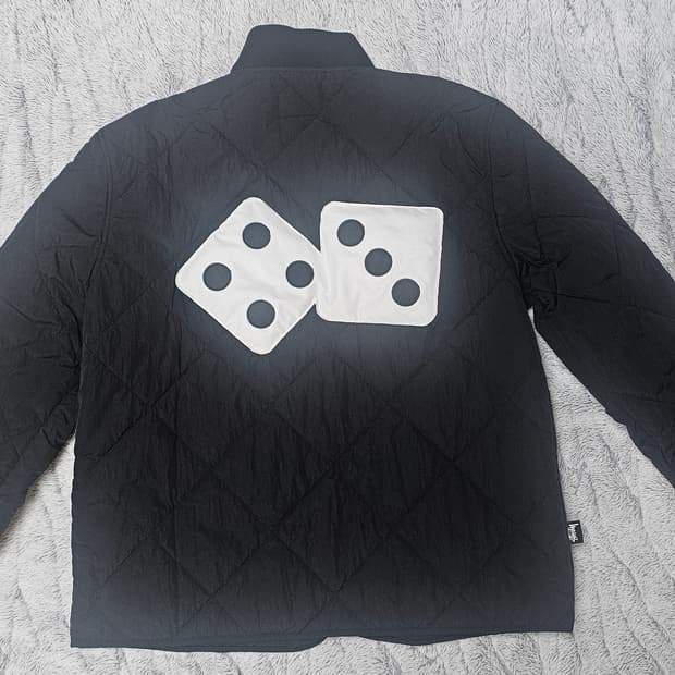 스투시 다이스 퀼티드 라이너 자켓 블랙 L 판매