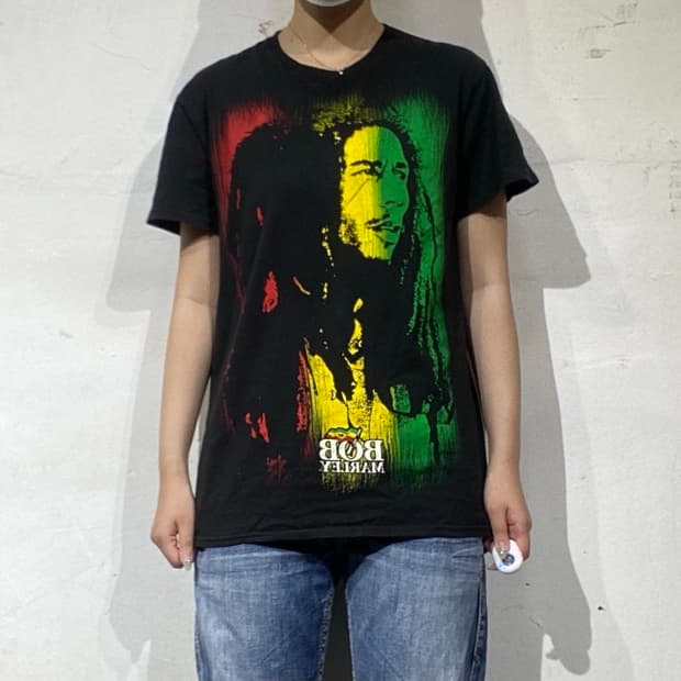 밥 말리 Bob Marley 라스타 그래픽 티셔츠 S