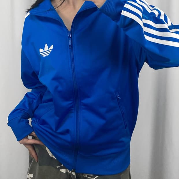 아디다스 블루 트랙탑 져지