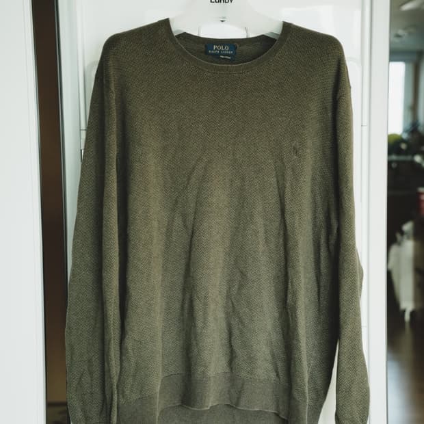 폴로 랄프로렌 피마 코튼 니트 카키