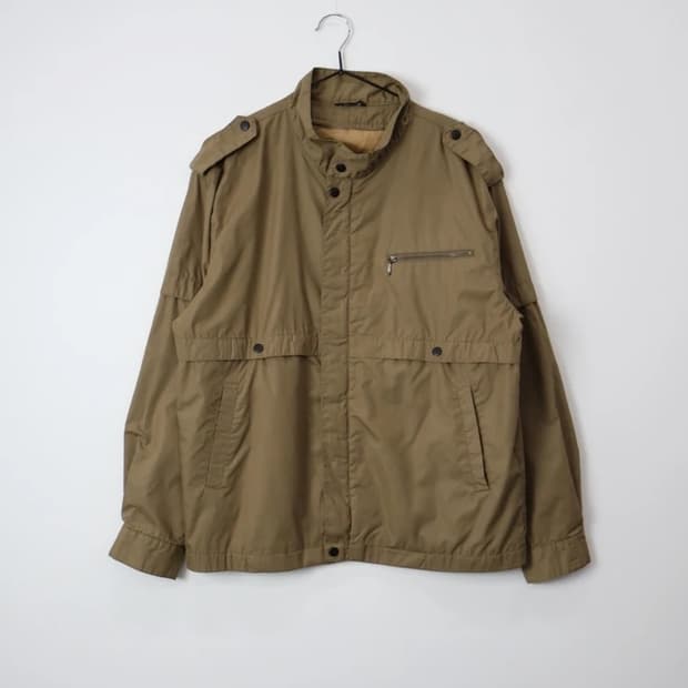 Beige Military Style Field Jacket