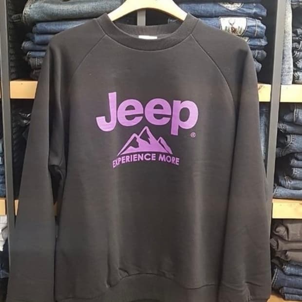 지프 맨투맨 블랙 보라