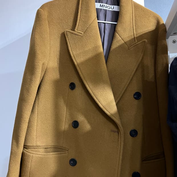 카라멜 더블 브레스트 울코트