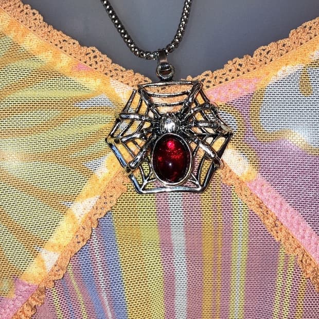 red spider necklace
