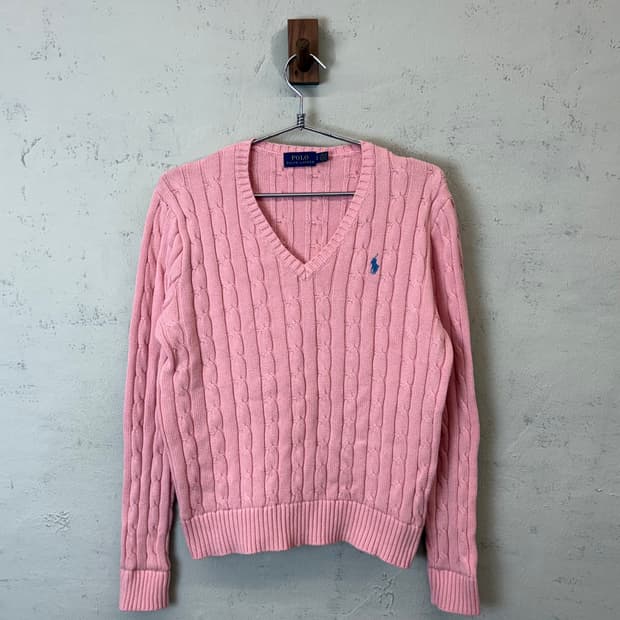 폴로랄프로렌 케이블 니트 핑크