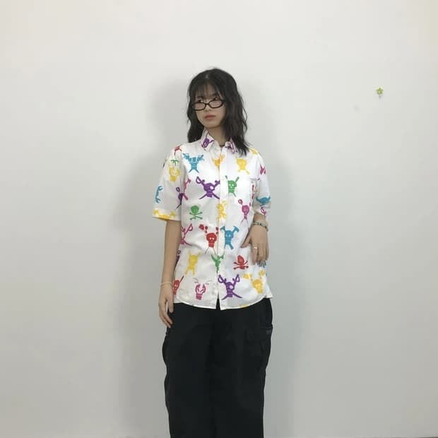 Stussy Skull Pattern Short Sleeve Shirt