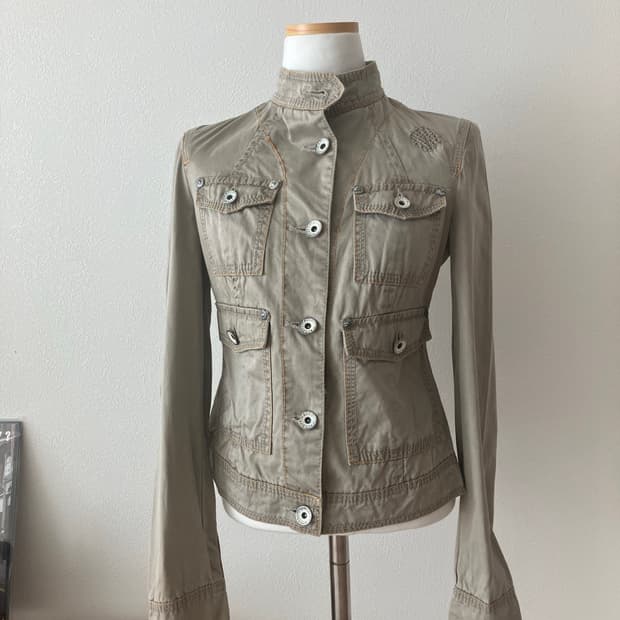 ALCOTT 여성 코튼 빈티지 자켓 XS y2k 딱붙핏 슬림핏