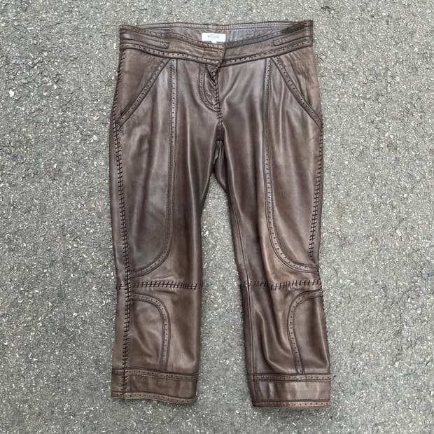 모스키노 양가죽 카프리 팬츠