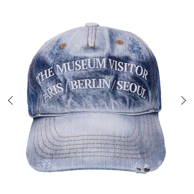 1회착) 더뮤지엄비지터 워시드 데님 볼캡