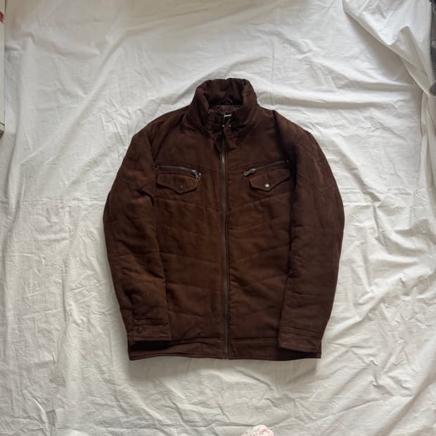 스웨이드 버클 자켓