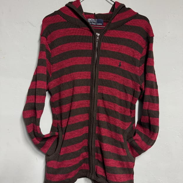 폴로 니트 후드집업 M