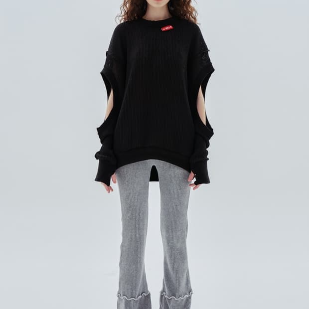 Bfeep 비피피 long hole warmer knit