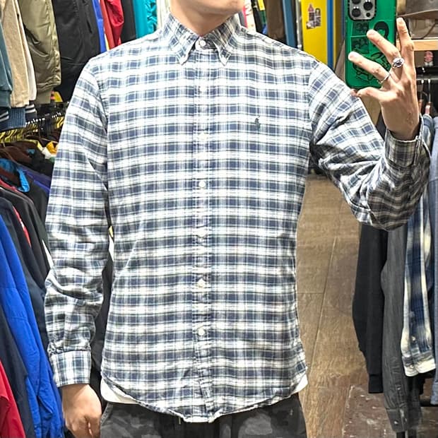 [HI] 폴로 랄프로렌 셔츠 체크그레이