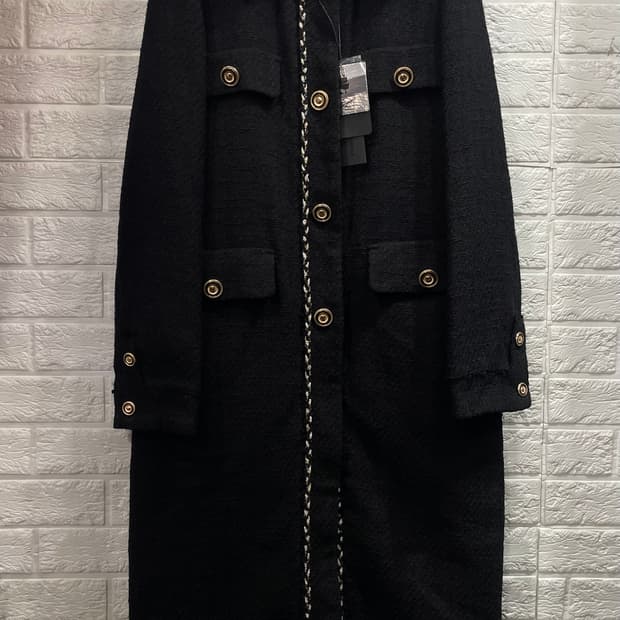 칼라거펠트 트위드 롱코트 새상품:) 하객룩오피스룩데이트룩