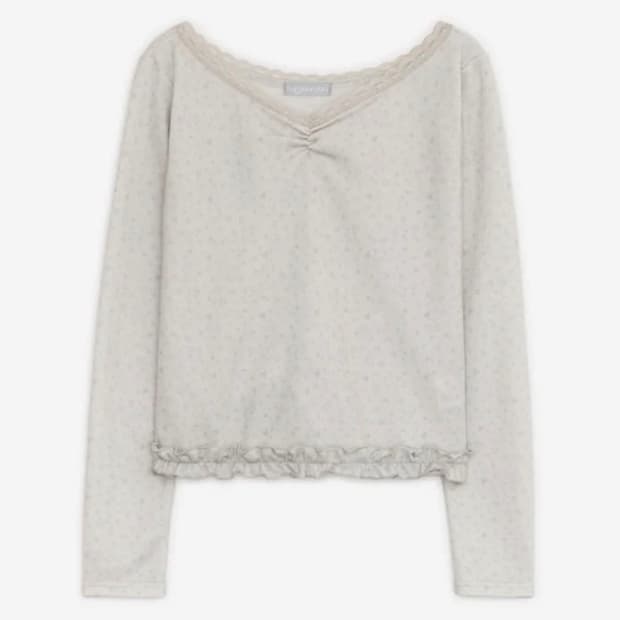 허그유어스킨 프릴 레오파드티 화이트