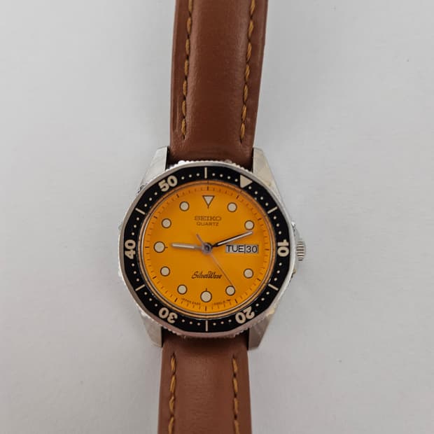 80s 세이코 실버웨이브 쿼츠 오렌지 시계 Seiko Silverwave