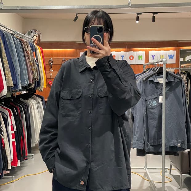 디키즈 워크 셔츠(블랙)  