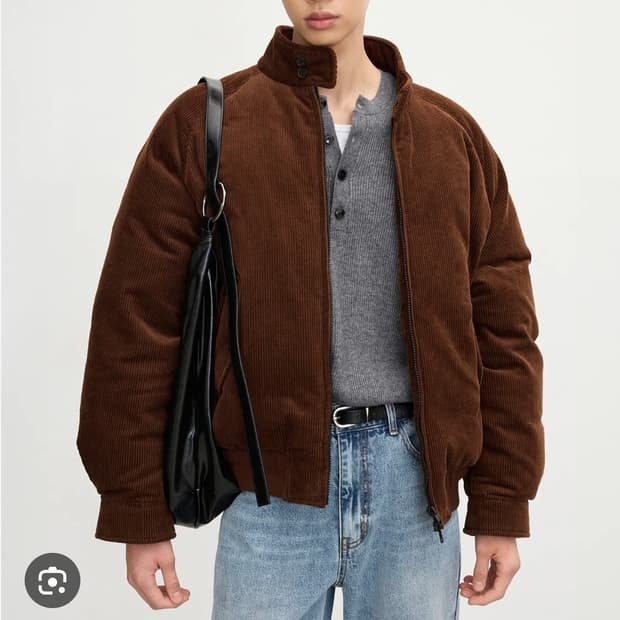 tngt 코듀로이 헤링턴 구스 다운 105