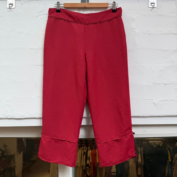 Valentino 발렌티노 린넨 블렌드 크롭 팬츠 ITA 44