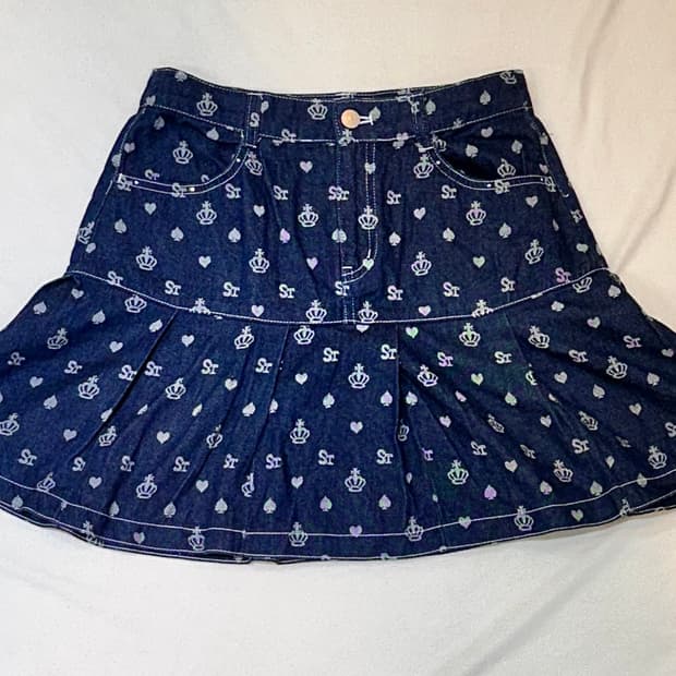 데님 스커트 플레어 A라인 패턴