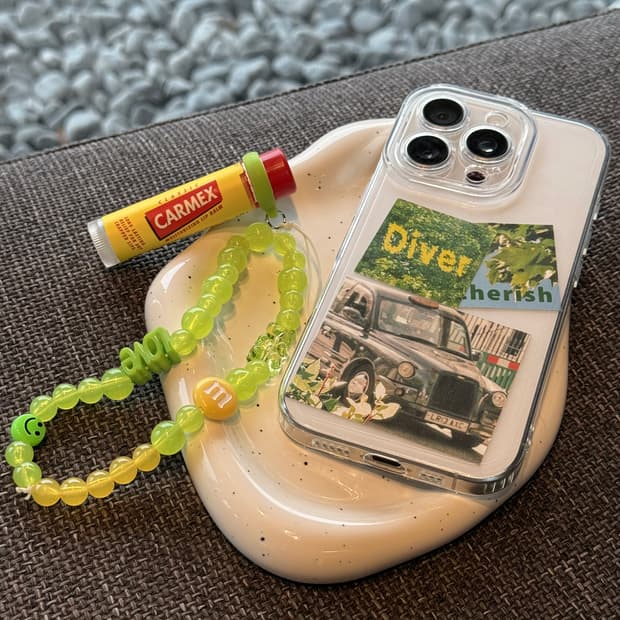 gesumchure 키치 비즈 립밤 키링 💛 (립밤 랜덤 배송)