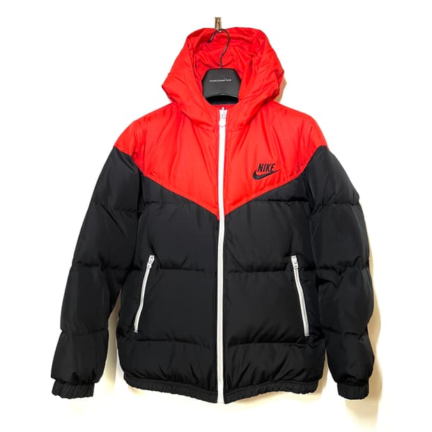 나이키 빈티지 윈드러너 오리털 패딩 자켓 레드/블랙 남녀공용 90사이즈