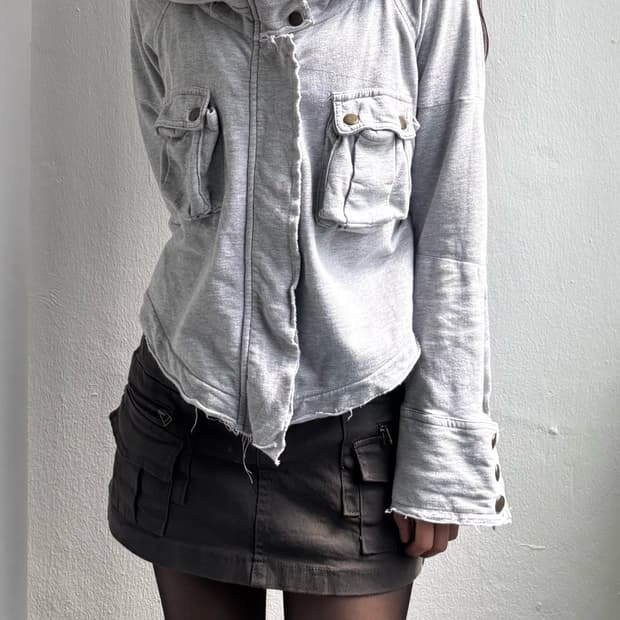 Japanese Vintage Grey Hood Jacket