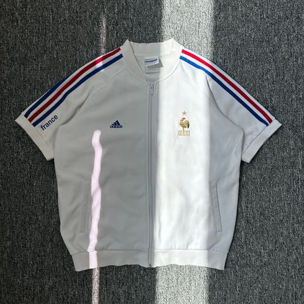 아디다스 프랑스 숏 슬리브 트랙탑 져지