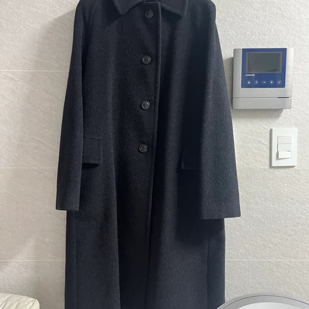 타임 TIME 울 블랙코트