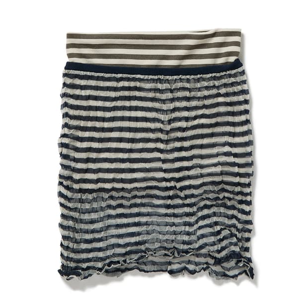 [F]퍼버즈 26ss Wrinkle Knit Twin 스커트/네이비