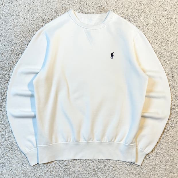 폴로 랄프로렌 신형 네이비포니 플리스 맨투맨 화이트