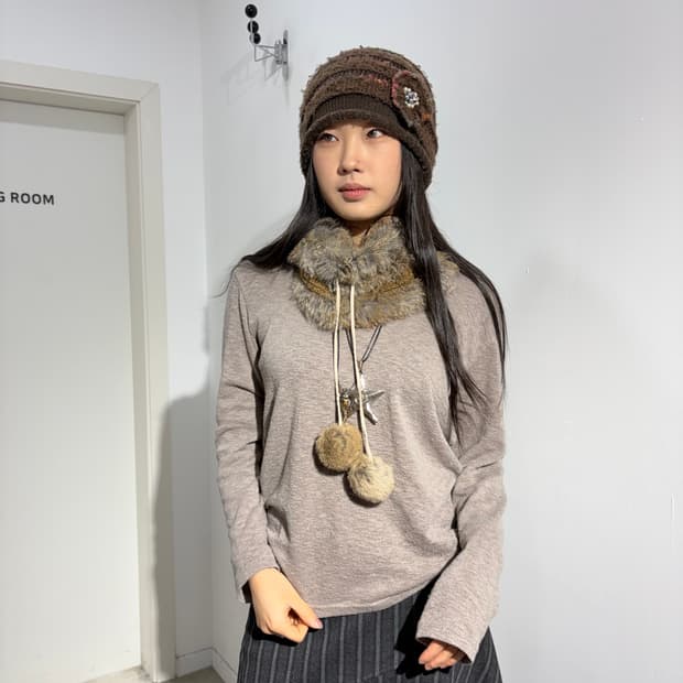  퍼 모리 머플러 목도리 워머